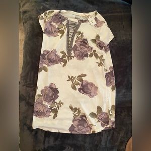 NWT Oddy purple floral shift dress